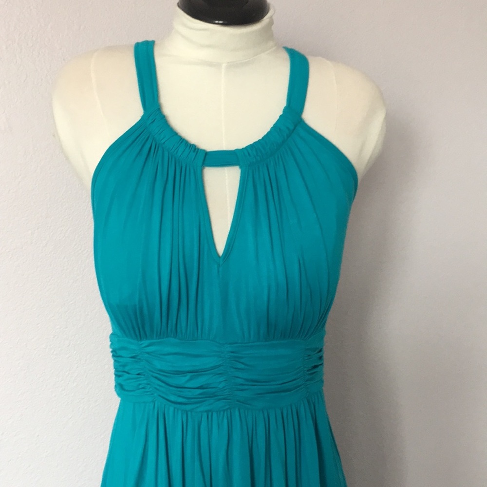 Turquoise Halter-Style Dress - Picture 2 of 6